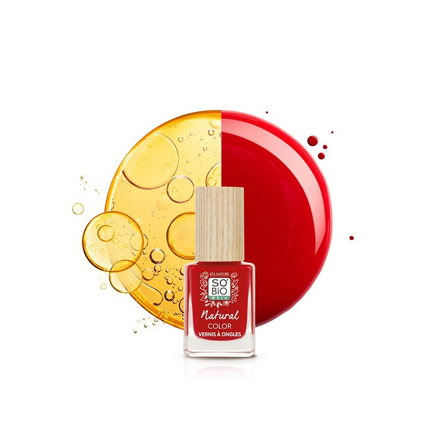Esmalte de uñas, natural - Rojo Esencial So Bio étic - 1