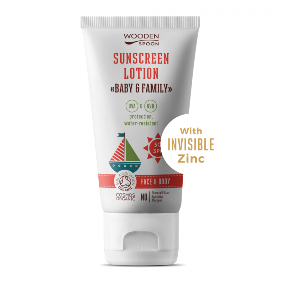 Loción solar bebe y familia SPF 50 Wooden 150 ml Woodenspoon - 1