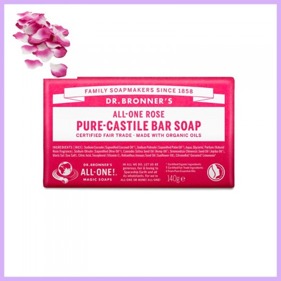 Pastilla de Jabón de Castilla Dr. Bronner´s Rosa