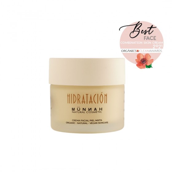 Crema facial hidratación para piel mixta de Münnah.
