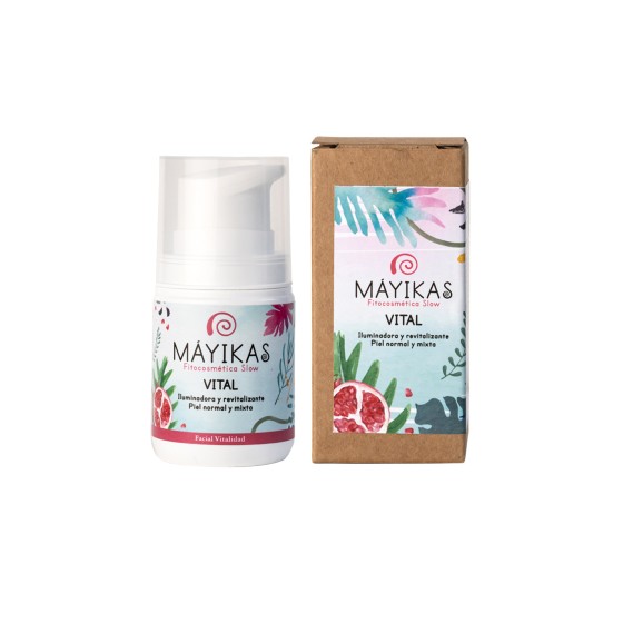 Crema facial Natural Vital - Iluminadora y revitalizante.Mayikas