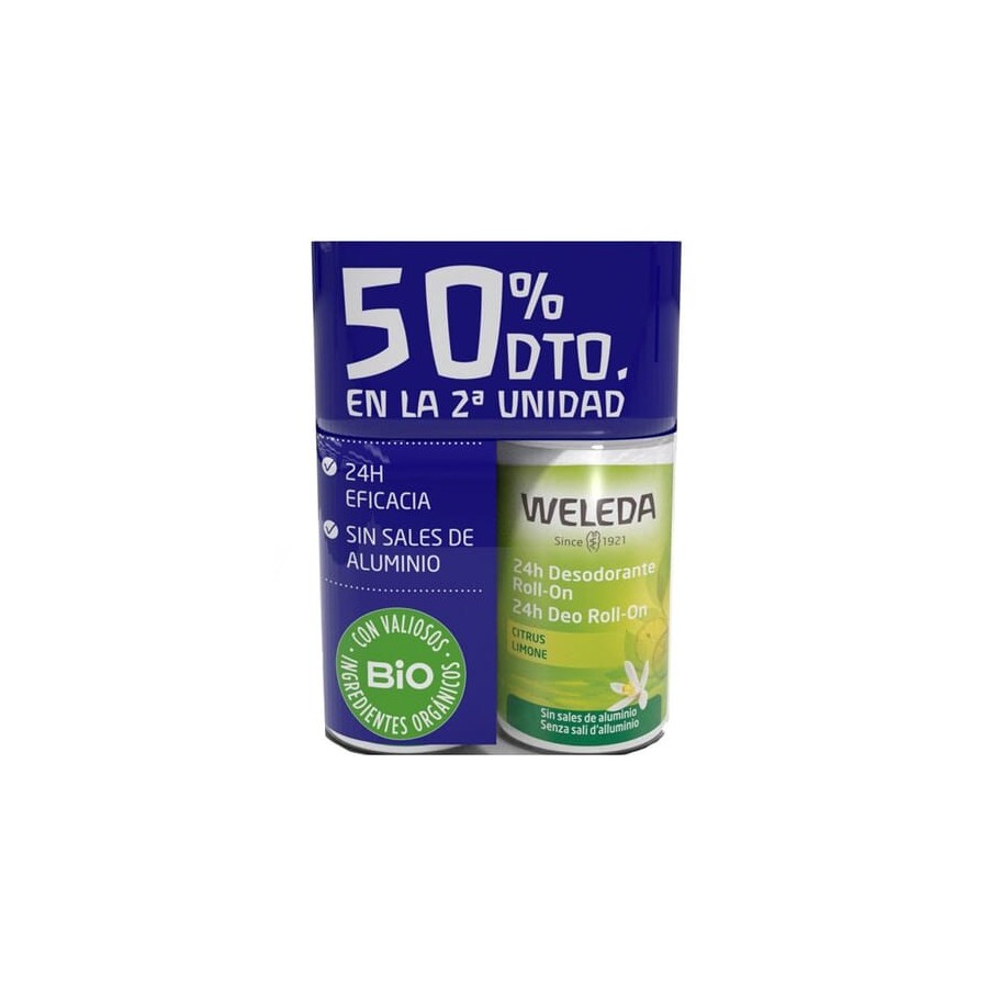 Pack desodorante Citrus 2 unidad 50% DTO Weleda - 1