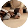 Brochas de maquillaje veganas. Brochas de bambú.